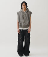 STUDS VEST HOODIE (GRAY)