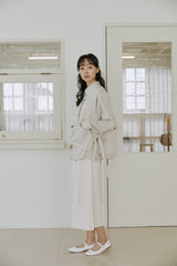 ボタンスカート / button skirt natural