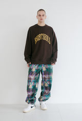 アーチロゴクルーネック / BSR2223FWPO077 BSRBT ARCH LOGO CREWNECK BROWN