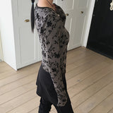 Zlin Paisley Velvet Flower Wrap Long Sleeve T-Shirt