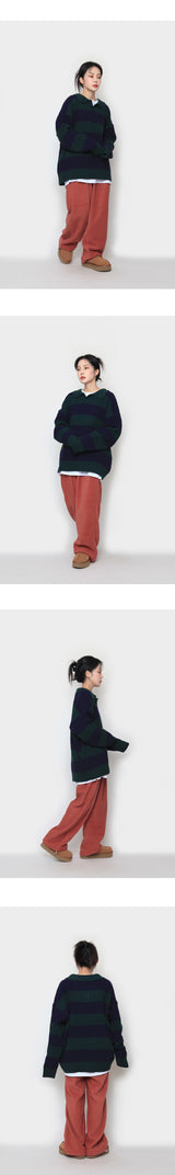 フリースエンブロイダリーストリングパンツ / fleece embroidered string pants