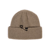 BBD Signature Custom Short Beanie (Dark Beige) (6643612549238)