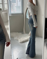 Milky Spandex Bootcut Jeans