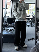 never headset printing loosefit hoody