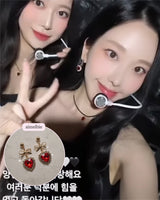 Red Heart and Ribbon Earring (Momoland Nayun Earring)
