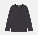 ASCLO Uネックシルケット長袖Tシャツ(4color)