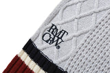 ケーブルニットロゴマフラー/CABLE KNIT LOGO MUFFLER_LIGHT GREY