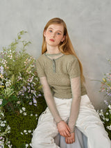 パンチングハーフパフィニットセット / Punching Half Puffy Knit Set (2colors)