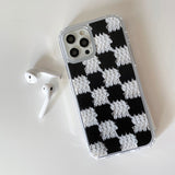 CHECKERBOARD HARD JELL CASE_BLACK