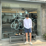 ローファーストUSAコットンオーバーサイズフィットクーリング長袖Tシャツ