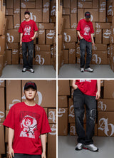 [24SS] AE ロゴアストロノートアートワーク半袖Tシャツ