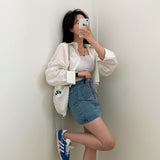 サンデールーズフィットクロップガーゼシャツ
