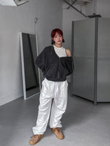 (UNISEX)シェルダメージピグメントオーバーフード