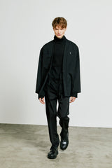 minimal bar hanten shirt cardigan black (6615492395126)
