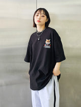 サングラスキャット半袖Tシャツ / VENTIQUE Sunglasses cat T-shirt 3color