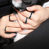 [Wearing Stray Kids] Onyx AAA Diamond Crystal Ring 4 Colors