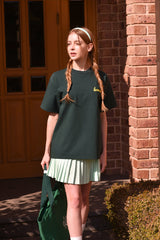 テニスボールクルーネックダークグリーンユニセックスTシャツ / Tennis ball crew neck dark green Unisex T-shirt