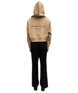 プリントクロップドフーディ / Print Cropped Hoodie-BEIGE