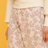 ツイードフラワーバンディングパンツ / TWEED FLOWER BANDING PANTS_PINK