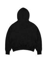 Women's Crop Bear Friends Embo Embroidered Hooded Black(FCB3TS359W)