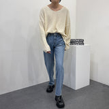 SKハッチVネックニット/SK Hacchi V-neck Knitwear (5 colors)