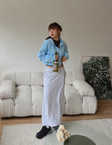 ピンタックドロングスカート / Pin-tucked Long Skirt (3color)