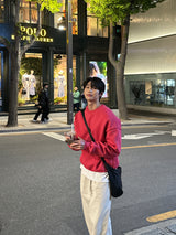 ロイドダブルサイドマルチファンクションオーバーサイズフィットスウェットシャツ / Lloyd's double sided multifunctional oversized fit sweatshirt (12 colors)
