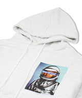 スペースグラフィック_フードスウェットシャツ/ Space_Graphic Hooded Sweatshirt WHITE (6613180448886)