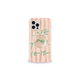 [セット] プレゼントシリーズ：コーラルレターフォンケース + スマホグリップ / [SET] Present series: Coral letter phone case + griptok