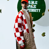 [UNISEX] Reversible Wool-Blend Varsity Coat (Brown) (6656669909110)