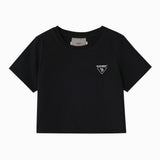 W04 ブラックコンセプトクロップTシャツ