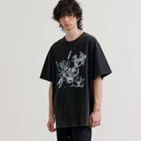 フラワーピグメントTシャツ