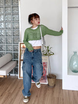 カーゴデニムパンツ/no.1768 cargo denim pants (2color)