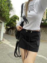 ナイロンローストリングミニスカート / nylon low string mini skirt