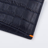クロコダイルエンボポケットウォレット/CROCODILE EMBO POCKET WALLET-NAVY