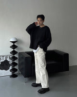 YM Raven Alpaca Wool Crop Knitwear (4 colors)
