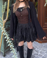 ロマンティックリンクルバンディングスカート / Romantic wrinkle banding skirt