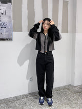 Leon straight black jean 