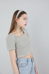 ストライプパフTシャツ / Stripe Puff T-shirt Ivory