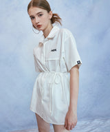 HIDE Cutting Half Sleeves Shirt (White) (6570994991222)