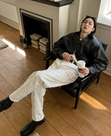 クロエダメージデニムパンツ (white)