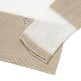 SEE THROUGH BLOCK LONG SLEEVE KNIT [BEIGE]