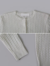 Colorful Twist Knit Cardigan (13color)