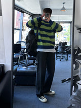 [premium] angora stripe knit