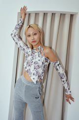 フラワーアンバランスT / flower unbalance t _ ivory