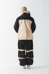 ウィンドブレーカーフーデッドステッチジャケット/BSR2223FWJK035 MMM WINDBREAKER HOODED STRETCH JACKET ROSE GOLD/BLACK