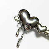 Melted heart hairpin (6685442703478)