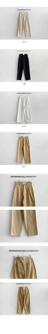 Trampin Tuck Wrinkle Solid Cotton Pants