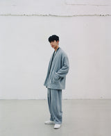 WARM-FLEECE HERITAGE CARDIGAN (Gray) / ウォームフリースヘリテージカーディガン