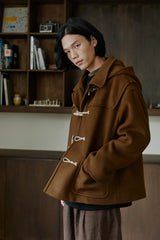 ハーフダッフルコート/unisex half duffle coat camel